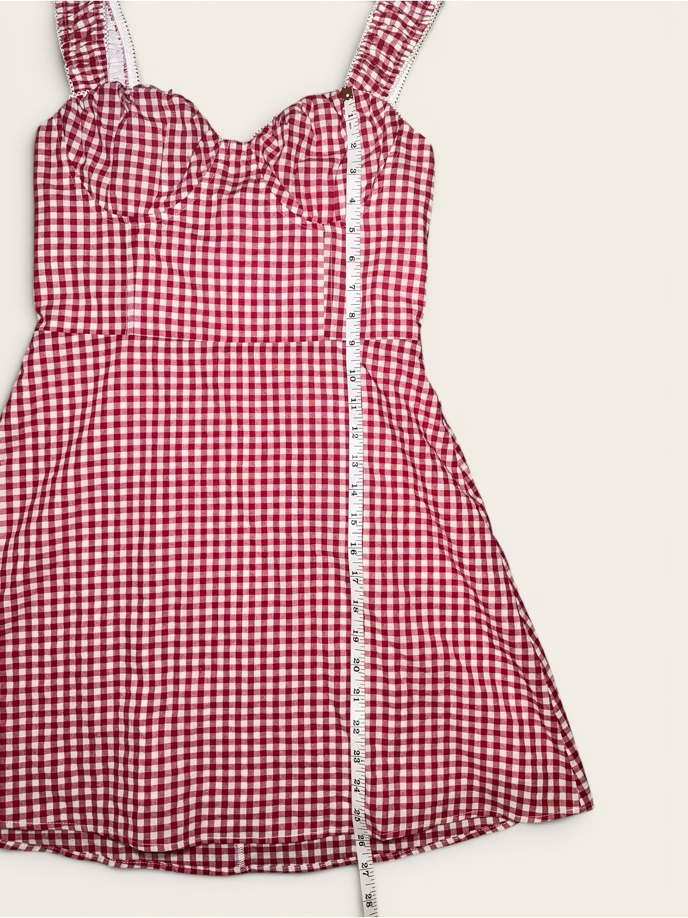 Princess Polly Red & White Gingham Mini Dress Size US 4 NWT - Picture 5 of 8